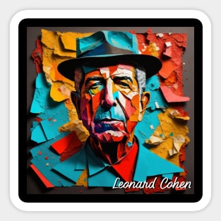 Leonard Cohen // Paper Art Sticker